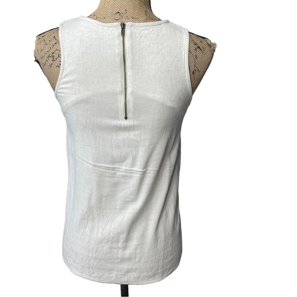 Anthropologie Sunday In Brooklyn Womens Tank Top Size XS Cream Crochet Front - Picture 6 of 9